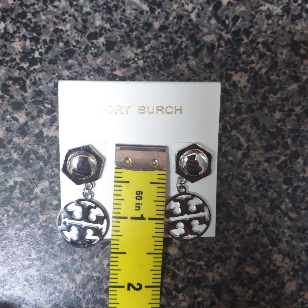 Tory burch silver Pendant earrings
